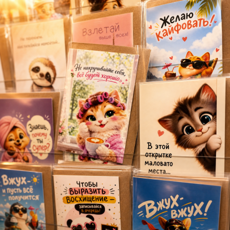 Новая коллекция в Новом формате. Мимишные открытки!