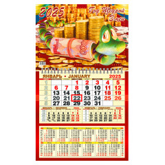 Календарь настенный одноблочный с курсором и календарной сеткой "Любимая купюра" на 2025 год