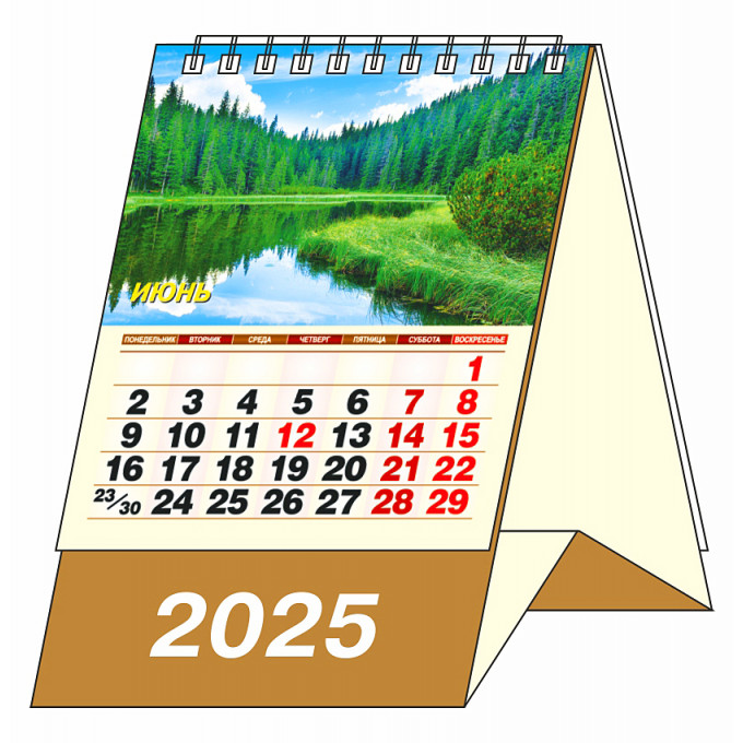 Календарь-домик настольный перекидной "Родные просторы" на 2025 год