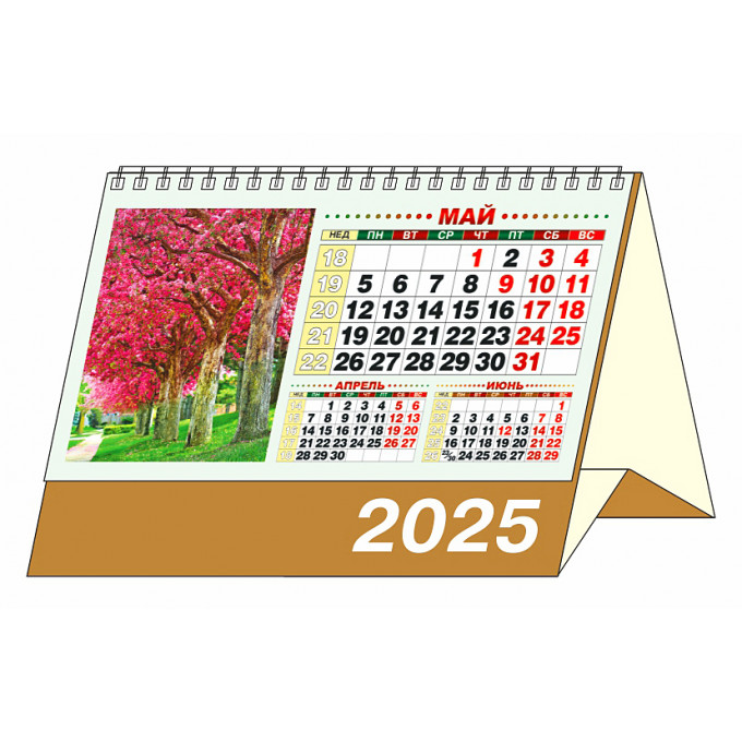 Календарь-домик большой настольный перекидной "Краски природы" на 2025 год