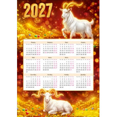 Календарь листовой на 2027 год