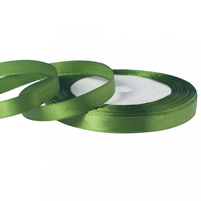 Лента атласная 10мм*25 Y Травяной
