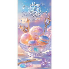 Конверт для денег "Мир полон чудес и вкусняшек!"