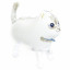 Воздушный шар фольгированный  24''/61 см Ходячая Фигура, Кошка, Белый, 1 шт.