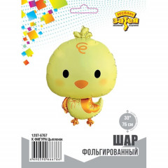 Воздушный шар фольгированный Фигура 30"/76 см Цыпленок