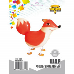 Воздушный шар фольгированный Фигура ходячая 33"/84 см Лиса