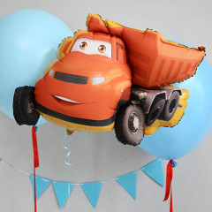 Воздушный шар фольгированный Фигура 32"/82 см Грузовички Ник