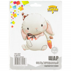 Воздушный шар фольгированный Фигура 35"/89 см Зайка в колпаке