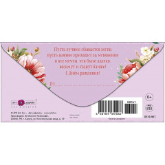 Конверт для денег С Днем Рождения