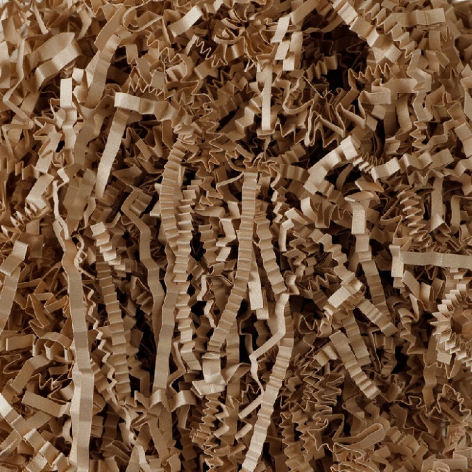 Наполнитель для коробок бумажный (гофре) Крафт 50гр.