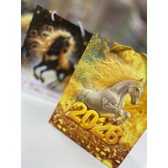 Пакет подарочный 18*22,7*10 см Символ года на 2026 год МИКС (4в*2)