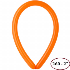 Воздушный шар латексный для моделирования ШДМ 260-2/04 Пастель Orange