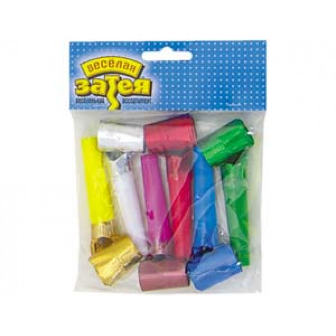 Язычок-гудок фольгированный 12шт