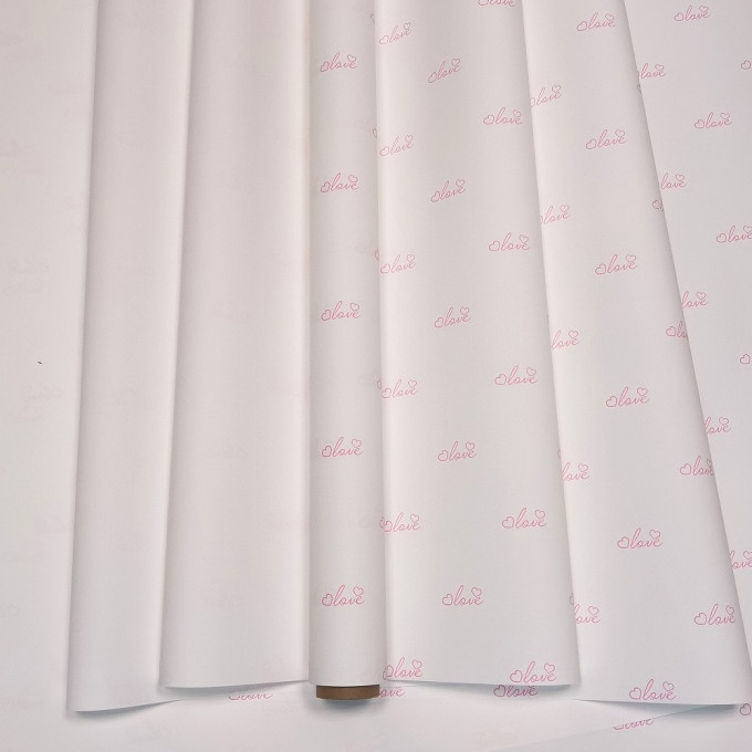 Пленка матовая 60см*10м "Вместе навсегда" 60мкм БЕЛЫЙ/БАРБИ