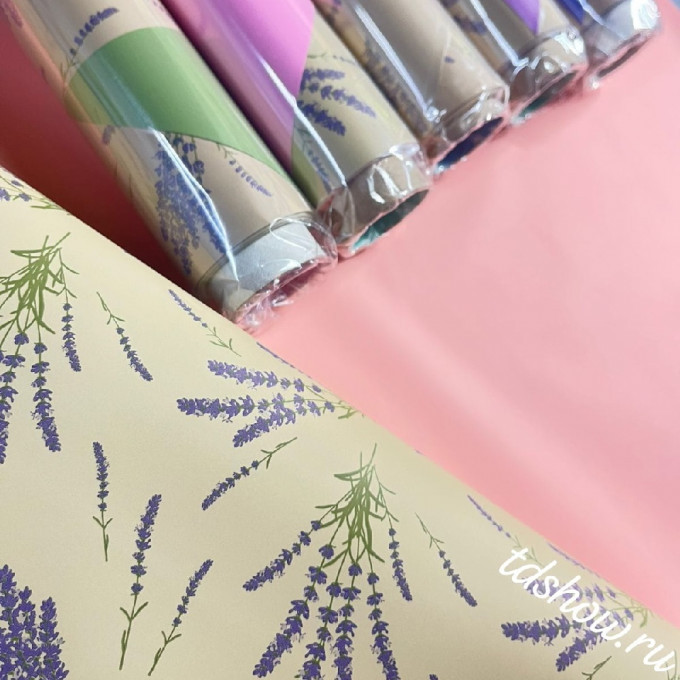 Пленка матовая 60см*10м "Лаванда" 65мкм ПЕРСИКОВЫЙ