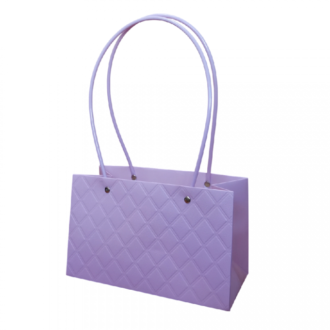 ПЛАЙМ пакет для цветов и подарков РОМБЫ 22*10,5*13,5см ЛАВАНДОВЫЙ