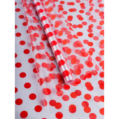 Пленка цветная 70см/200гр Горох18 красный