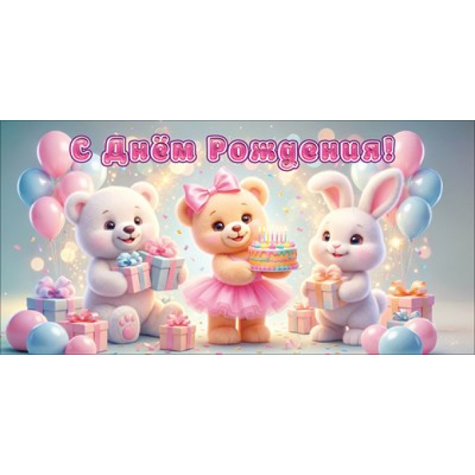 Конверт для денег "С Днём рождения!"