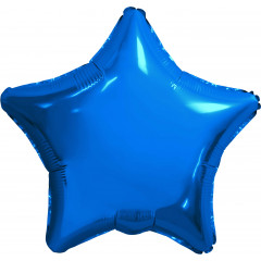 Воздушныый шар фольгированный без рисунка 19\'\' ЗВЕЗДА Синий 48 см