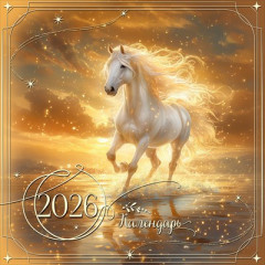 Календарь перекидной на 2026 год (Лошади)