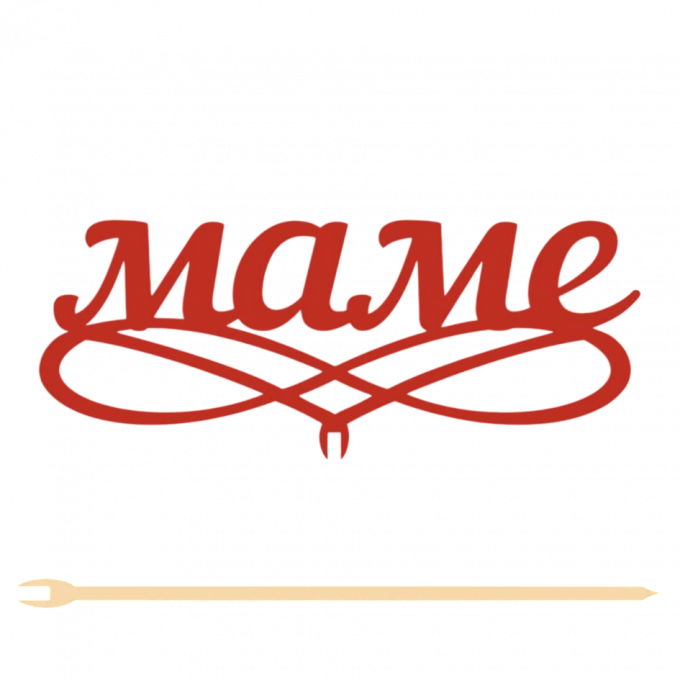 Топпер "Маме" 12,5*5 см Фанера, на съёмной ножке, Красный
