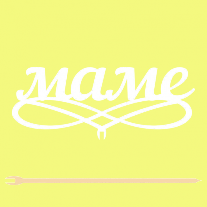 Топпер "Маме" 12,5*5 см Фанера, на съёмной ножке, Белый
