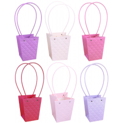 ПЛАЙМ пакет для цветов и подарков РОМБЫ 13*9,5*15,5см АССОРТИ (6в*1)