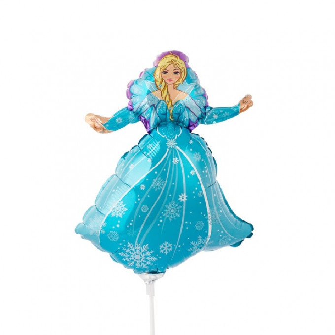 Воздушный шар фольгированный мини-фигура 14" Ледяная принцесса 36 см