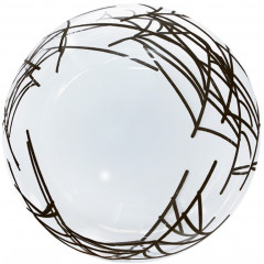 Воздушный шар прозрачный Сфера 3D 18''/46 см Кристалл Deco Bubble, Паутина, 1 шт