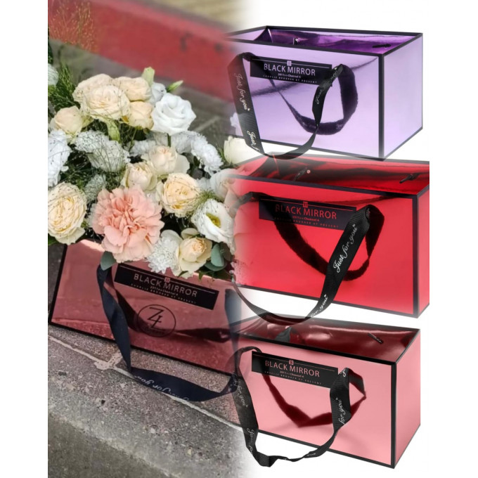 Сумка пластиковая Mirror 12*12*23см РОЗОВОЕ ЗОЛОТО