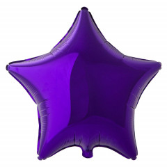 Воздушный шар фольгированный без рисунка 18" ЗВЕЗДА Металлик Violet 45см