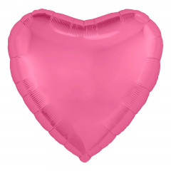 Воздушный шар фольгированный без рисунка 19'' Сердце Розовый пион