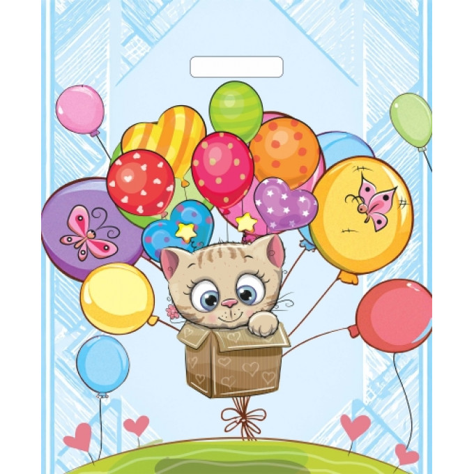 Пакет с вырубной ручкой 38*45+3 см Шаролет