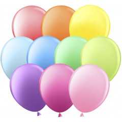 Воздушный шар латексный без рисунка 10\'\'/25 см пастель Ассорти