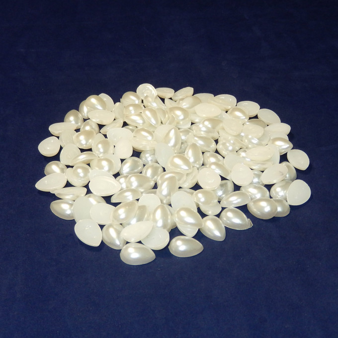 Стразы Жемчуг (капельки половинки) 8*13мм 100 гр