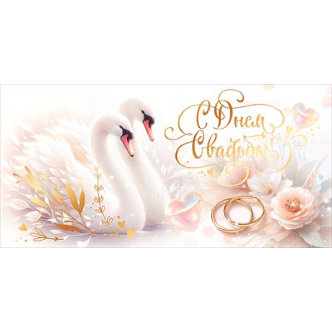 Конверт для денег "С Днем свадьбы!"