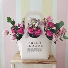 Сумка для цветов Fresh 22*10*40 БЕЛЫЙ