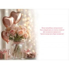 Открытка "С Днём рождения! Минут волшебных..."