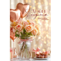 Открытка "С Днём рождения! Минут волшебных..."