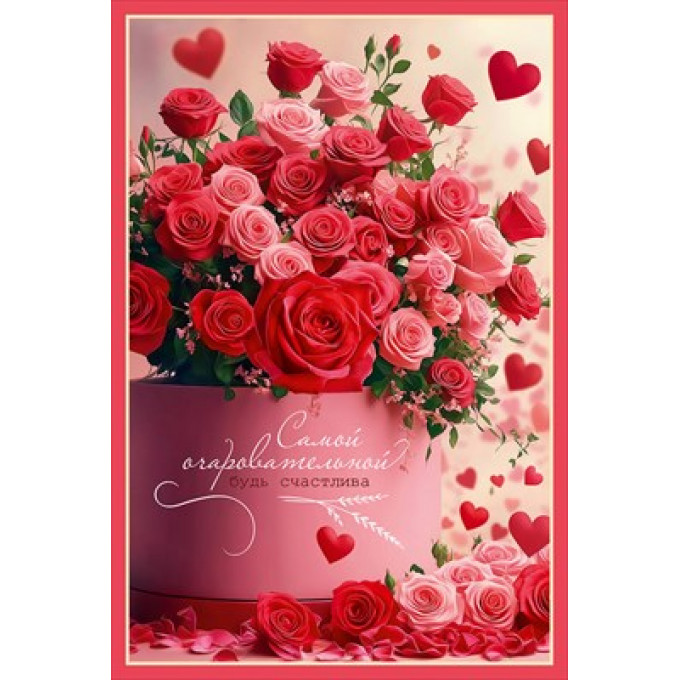 Открытка "Самой очаровательной. Будь счастлива"