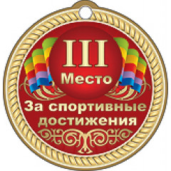 Медаль за спортивные достижения 3 место