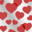 Пленка в листах металл Love is Love 58*58см КРАСНЫЙ