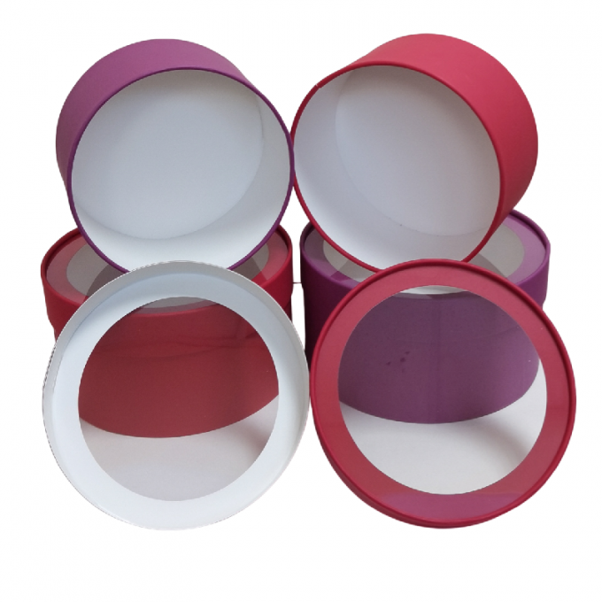 Набор коробок из 2 шт с завальцовкой с окошком 18*10/21*11 см КРАСНЫЙ