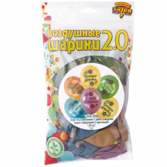 Воздушный шар латексный с рисунком 12" пастель С Днем Рождения! букет пожеланий