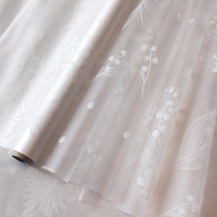 Пленка матовая 60см*10м Ландыши БЕЛЫЙ