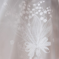 Пленка матовая 60см*10м Ландыши БЕЛЫЙ