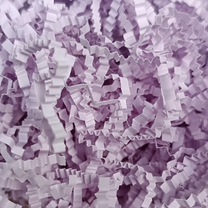 Наполнитель для коробок бумажный (гофре) Лиловый пастель 50гр.