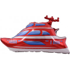 Воздушный шар фольгированный 13''/33 см Мини-фигура Яхта Красный