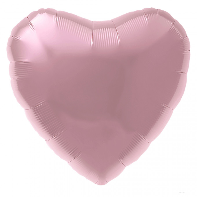 Воздушный шар фольгированный  9''/23 см Мини-сердце Розовый фламинго