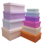Коробка подарочная набор из 10 шт ПРЯМОУГОЛЬНИК 32,5*20*12,5/12*7*4 см ПАСТЕЛЬНАЯ ПАЛИТРА
